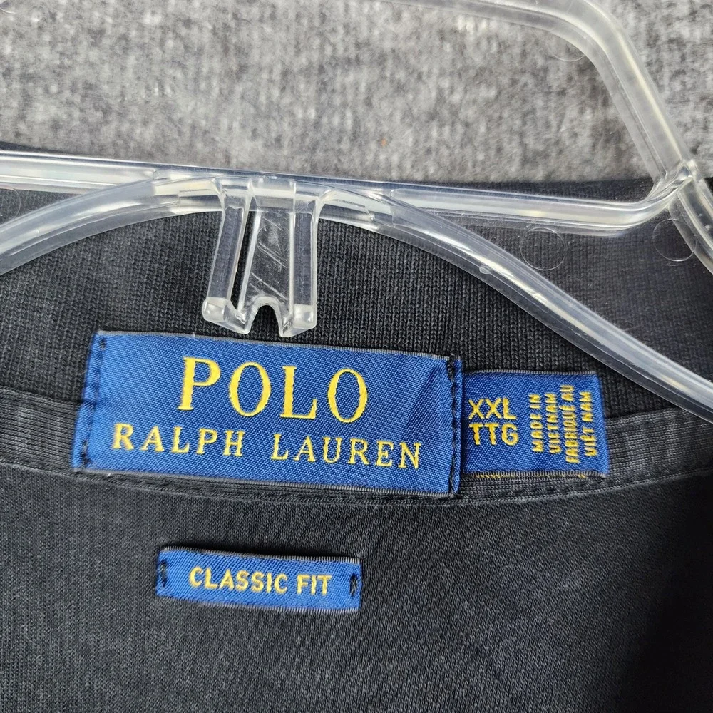 Polo Ralph Lauren Polo Shirt Mens XXL Black Classic Fit Short Sleeve Jersey Pony